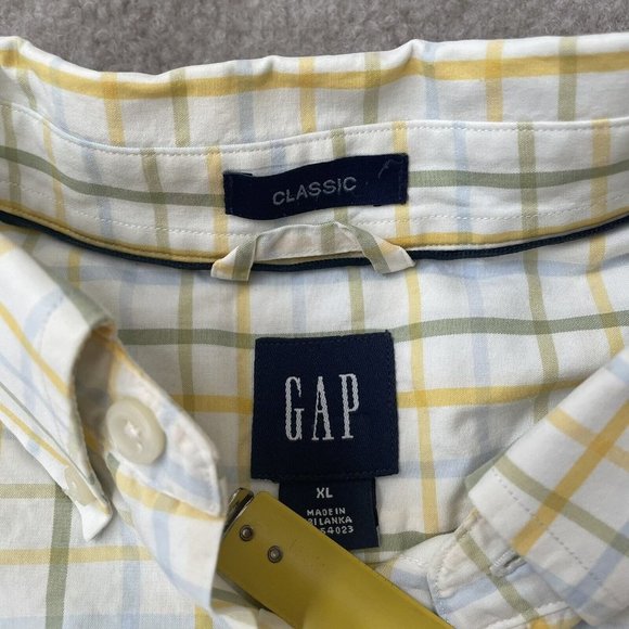 Gap Shirt Mens XL Plaid Button Down Classic Fit Lightweight Office Casual - Picture 4 of 8